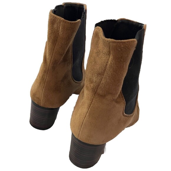 Isabel Marant Danae Ankle Boots Brown Suede Slip on Bootie Heel 37 - Picture 3 of 10